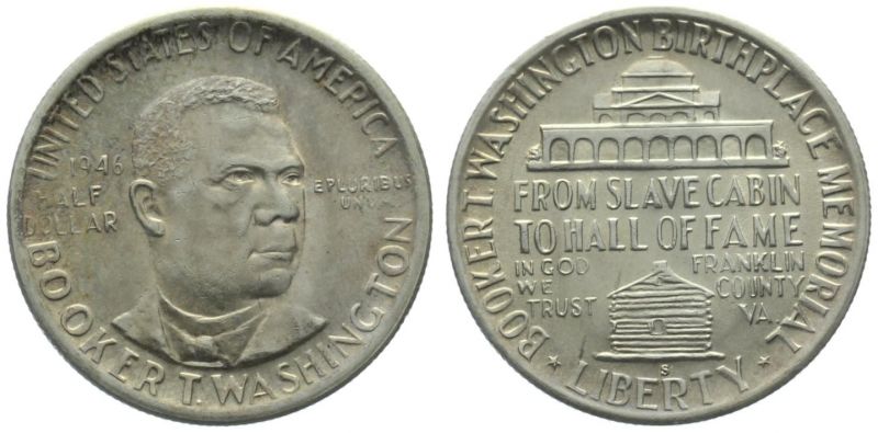 1946 S USA 1/2 Dollar Booker T. Washington
